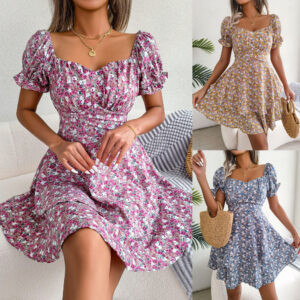 floral short sleeve dress